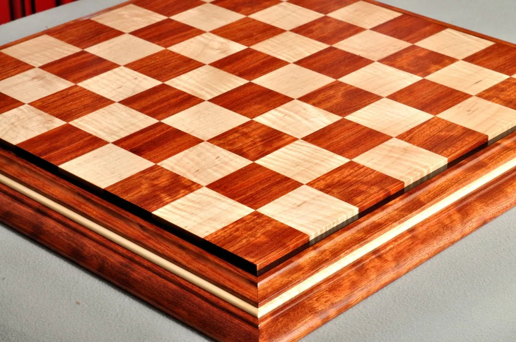 Signature Contemporary II Chess Board - Bubinga/ Curly Maple - 2.5" Squares