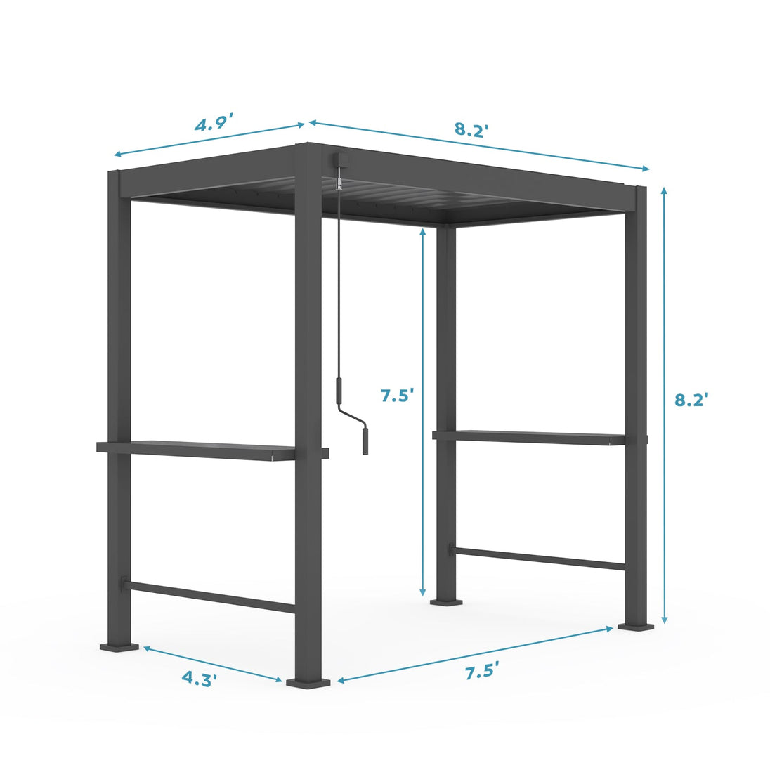Mirador 88 Grill S1 4.9'×8.2' Pergola