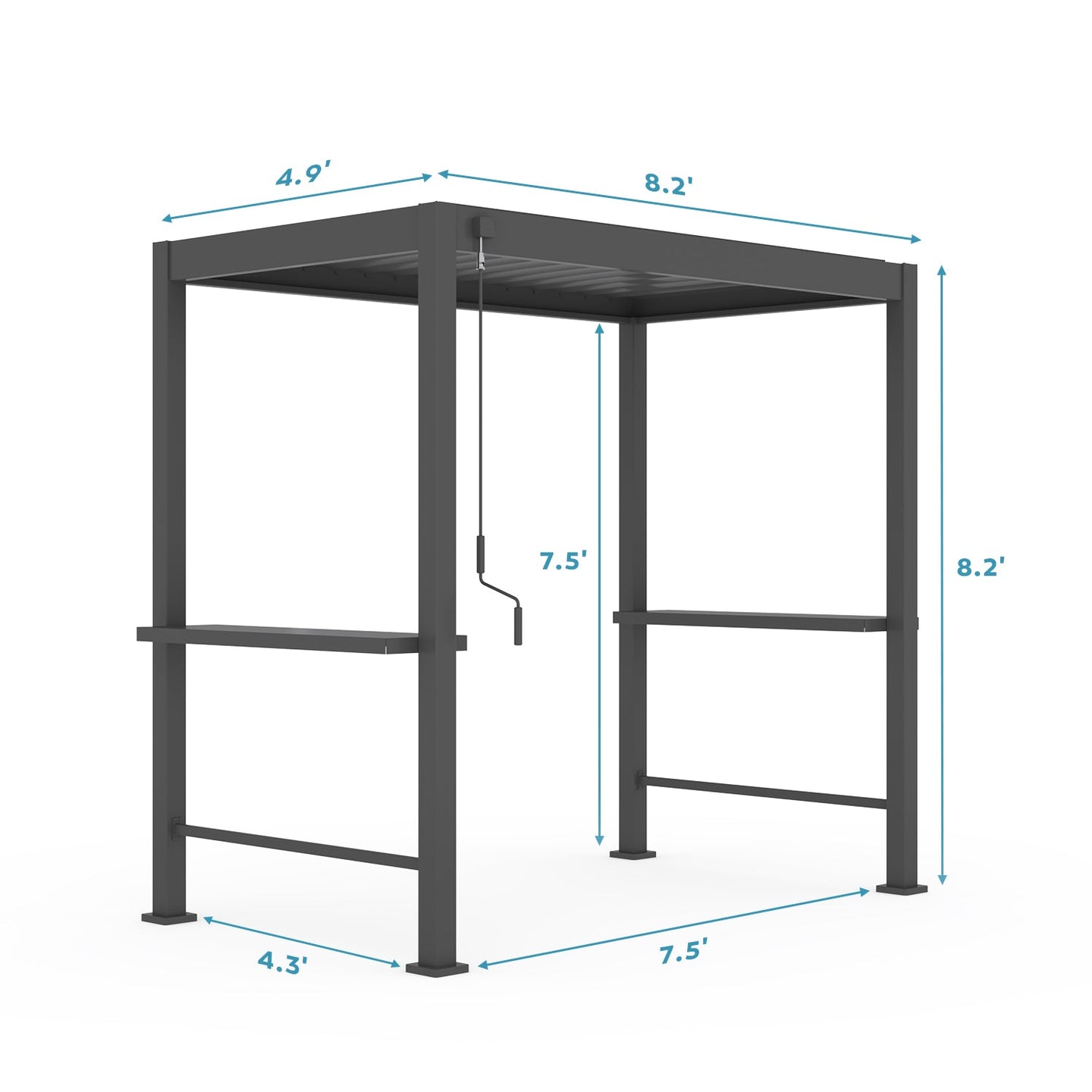 Mirador 88 Grill S1 4.9'×8.2' Pergola