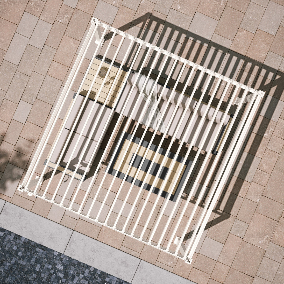 MIRADOR 80S 10'x10' CHARCOAL PERGOLA