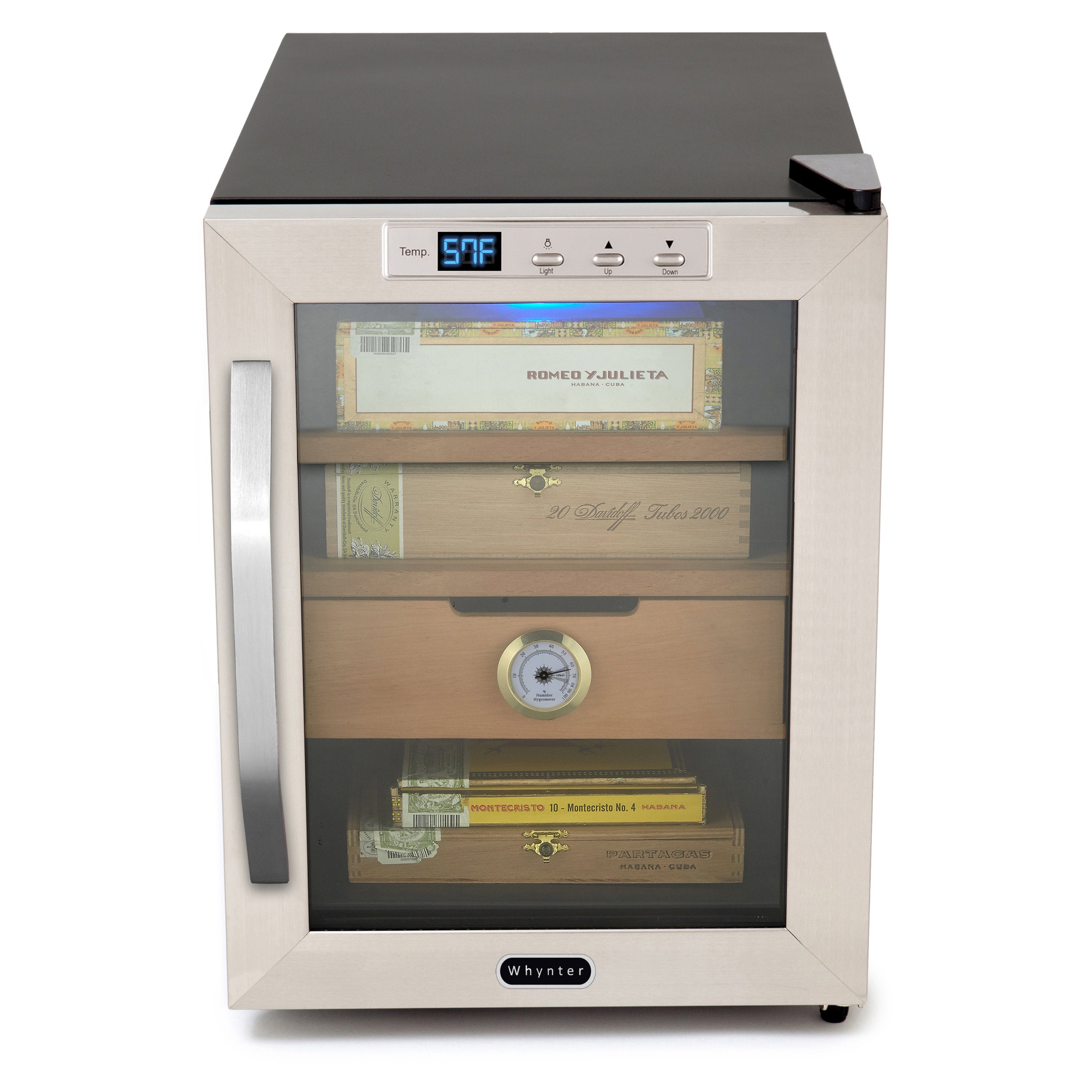 Whynter  250-Count 1.2 cu. ft. Electric Cigar Cooler Humidor (Stainless Steel) - CHC-120S