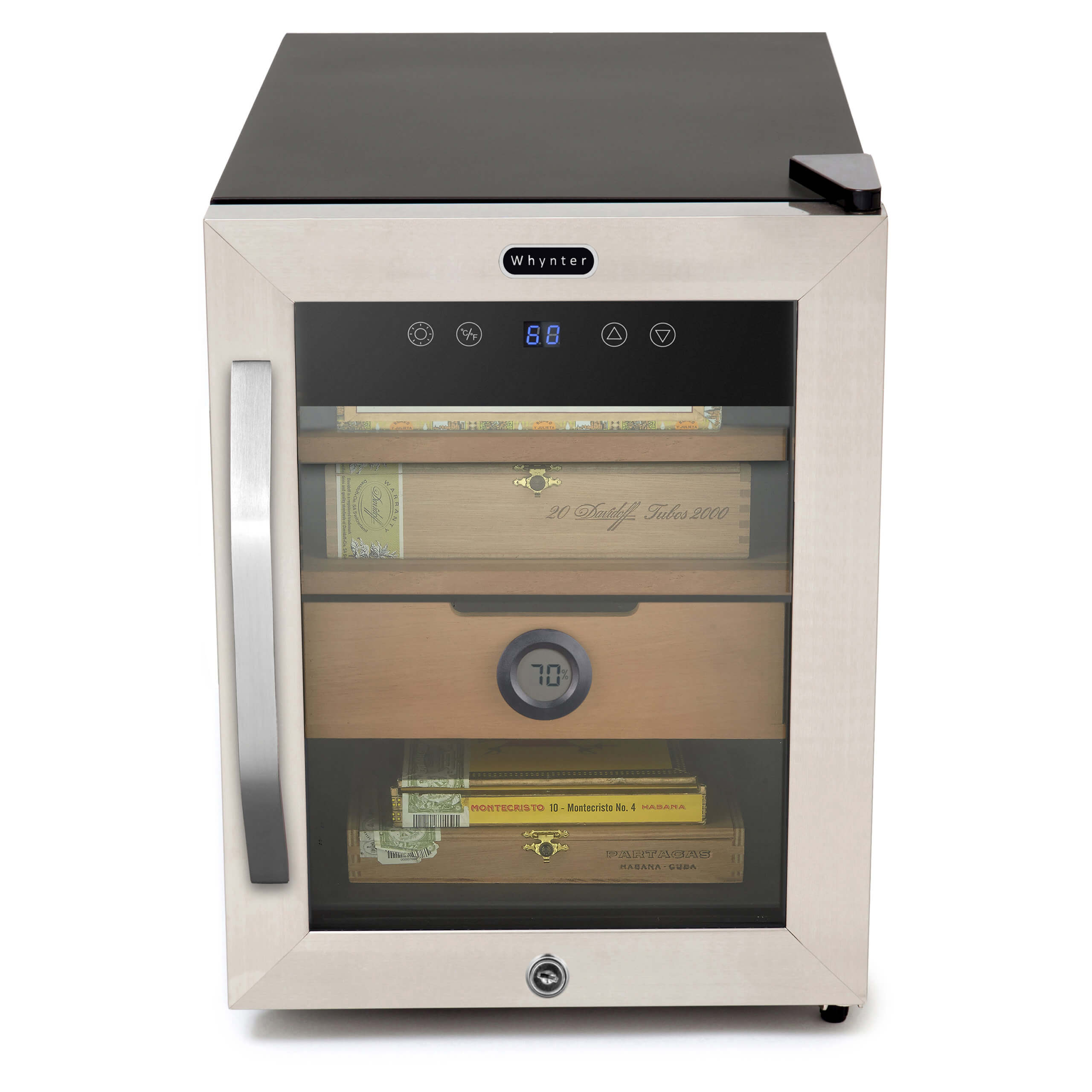 Whynter  250-Count 1.2 cu. ft. Electric Digital Control and Display Cigar Humidor Cooler  (Stainless Steel) - CHC-123DS