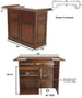 60" English Pub Style Dry Bar Bar