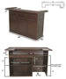 72" English Pub Style Dry Bar Bar