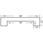 84" English Pub Style Dry Bar Bar