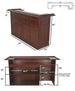 84" English Pub Style Dry Bar Bar