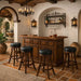 84" English Pub Style Dry Bar Bar