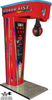 Boxing arcade punch machine side view