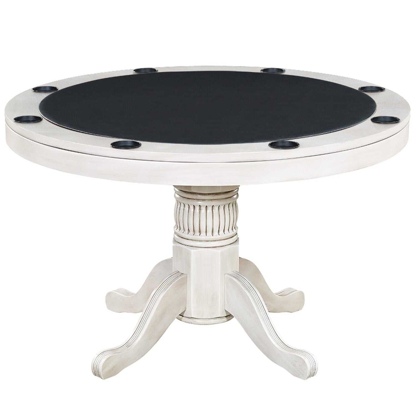 48" 3-in-1 Round Poker Table – Dining, Gaming & Storage in One Game Table