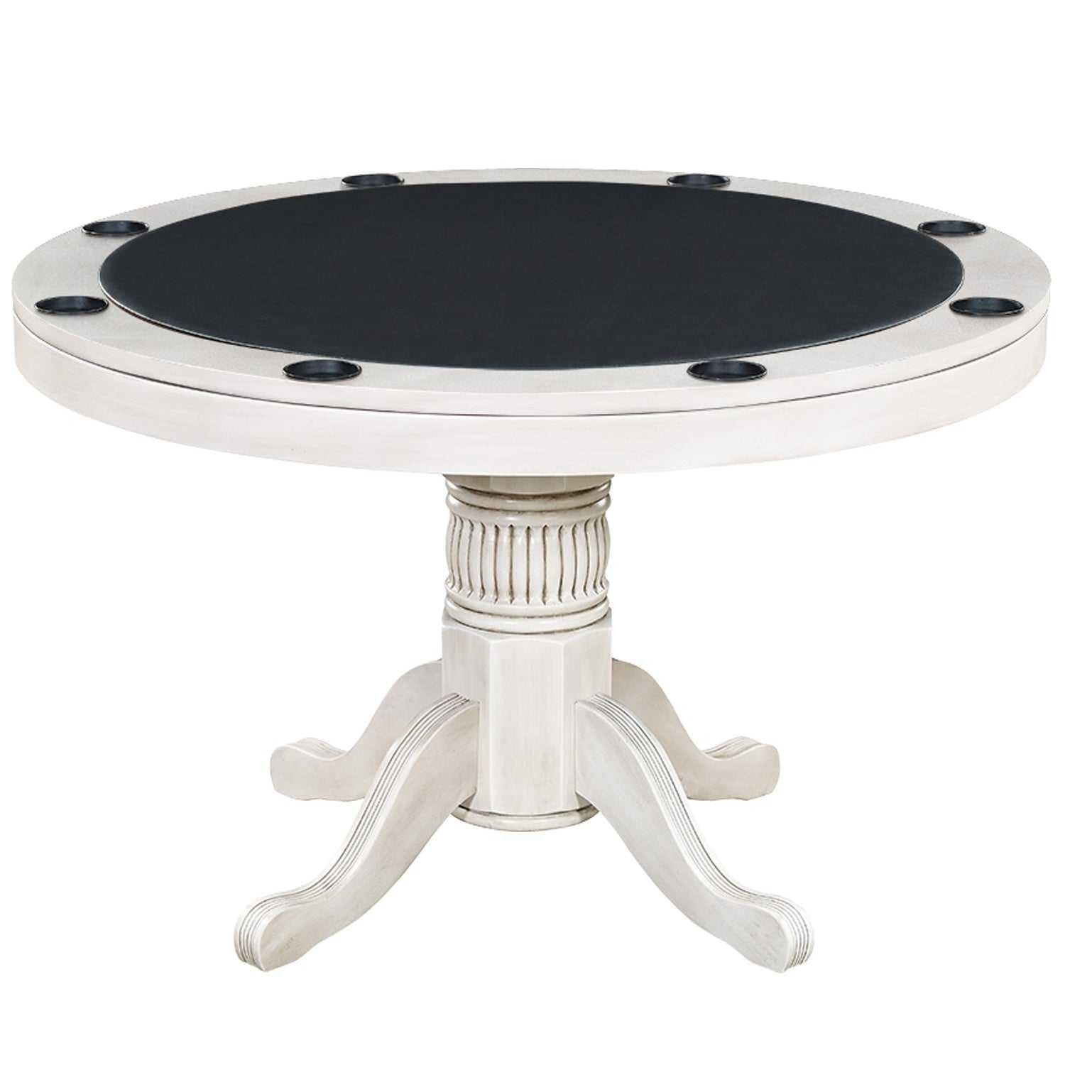 48" 3-in-1 Round Poker Table – Dining, Gaming & Storage in One Game Table
