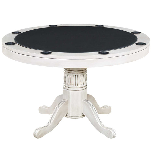 48" 3-in-1 Round Poker Table – Dining, Gaming & Storage in One Game Table