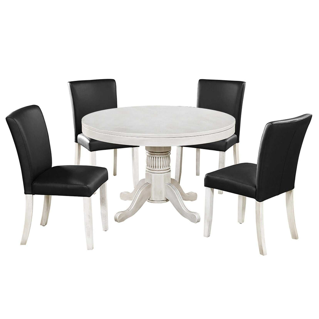 48" 3-in-1 Round Poker Table – Dining, Gaming & Storage in One Game Table