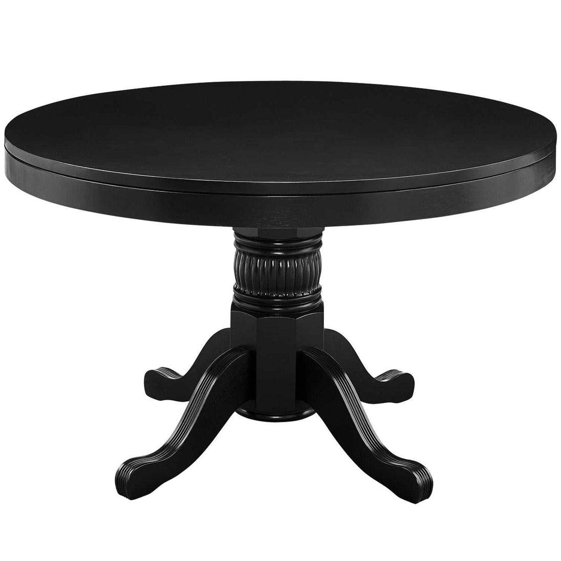 48" 3-in-1 Round Poker Table – Dining, Gaming & Storage in One Game Table