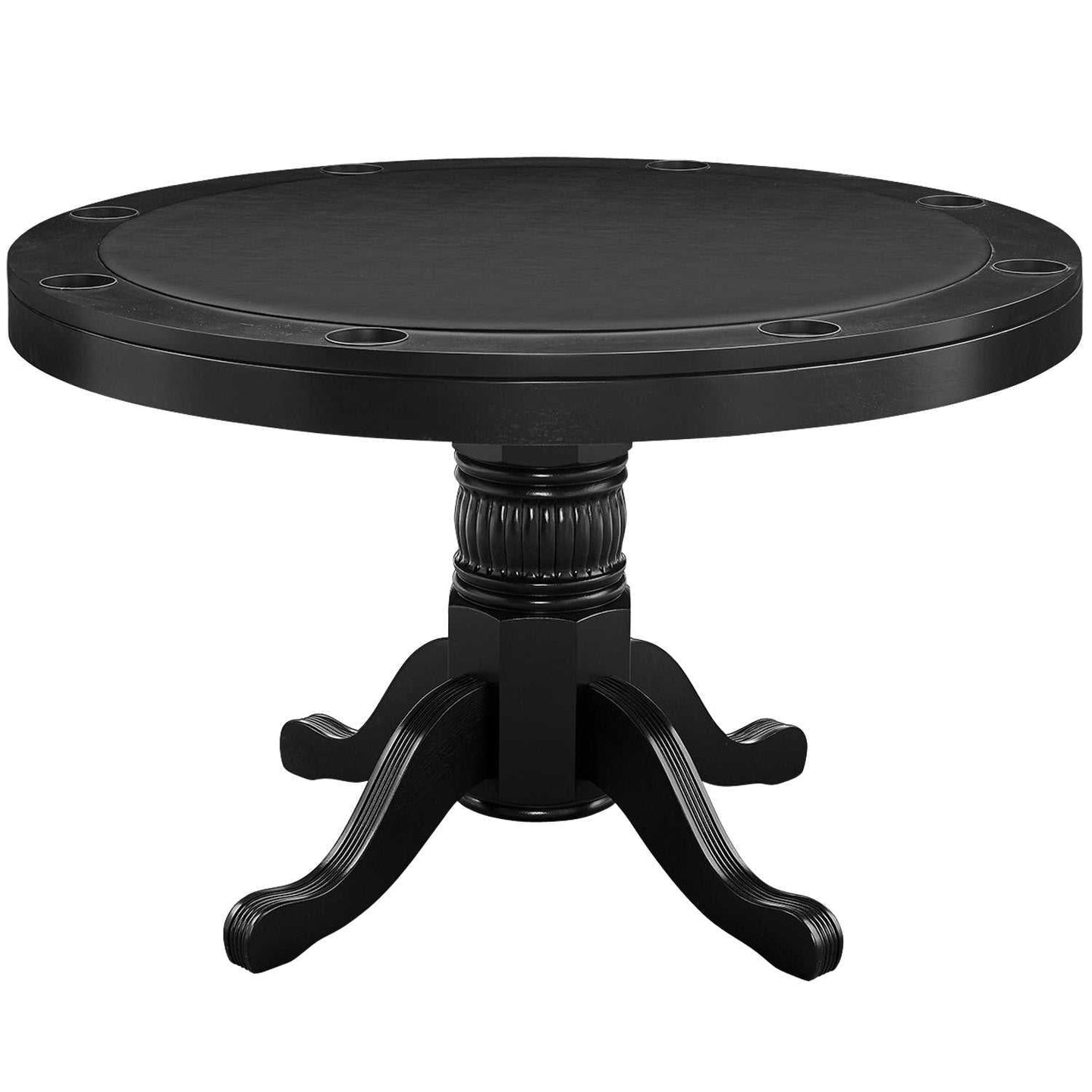 48" 3-in-1 Round Poker Table – Dining, Gaming & Storage in One Game Table