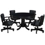 48" 3-in-1 Round Poker Table – Dining, Gaming & Storage in One Game Table
