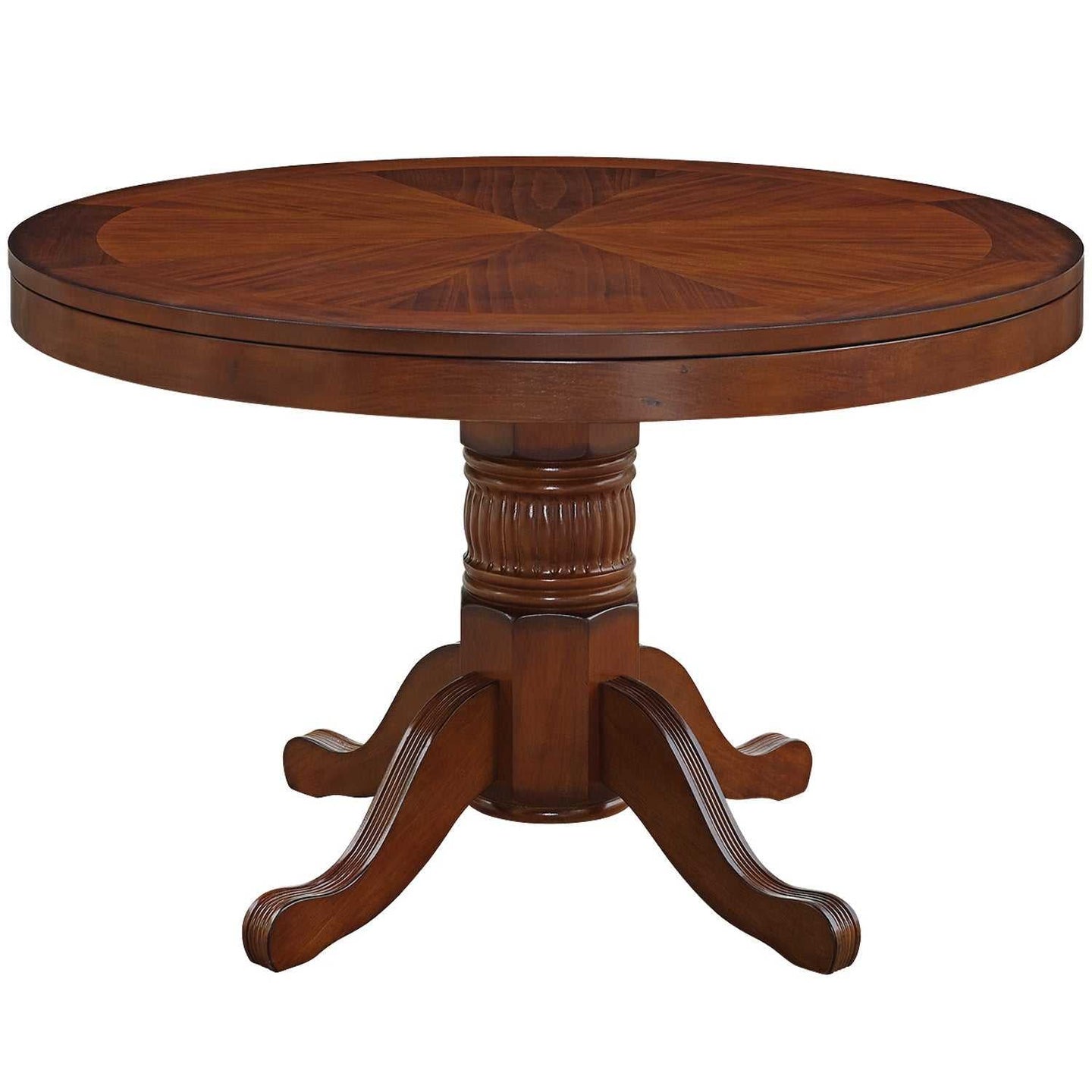 48" 3-in-1 Round Poker Table – Dining, Gaming & Storage in One Game Table