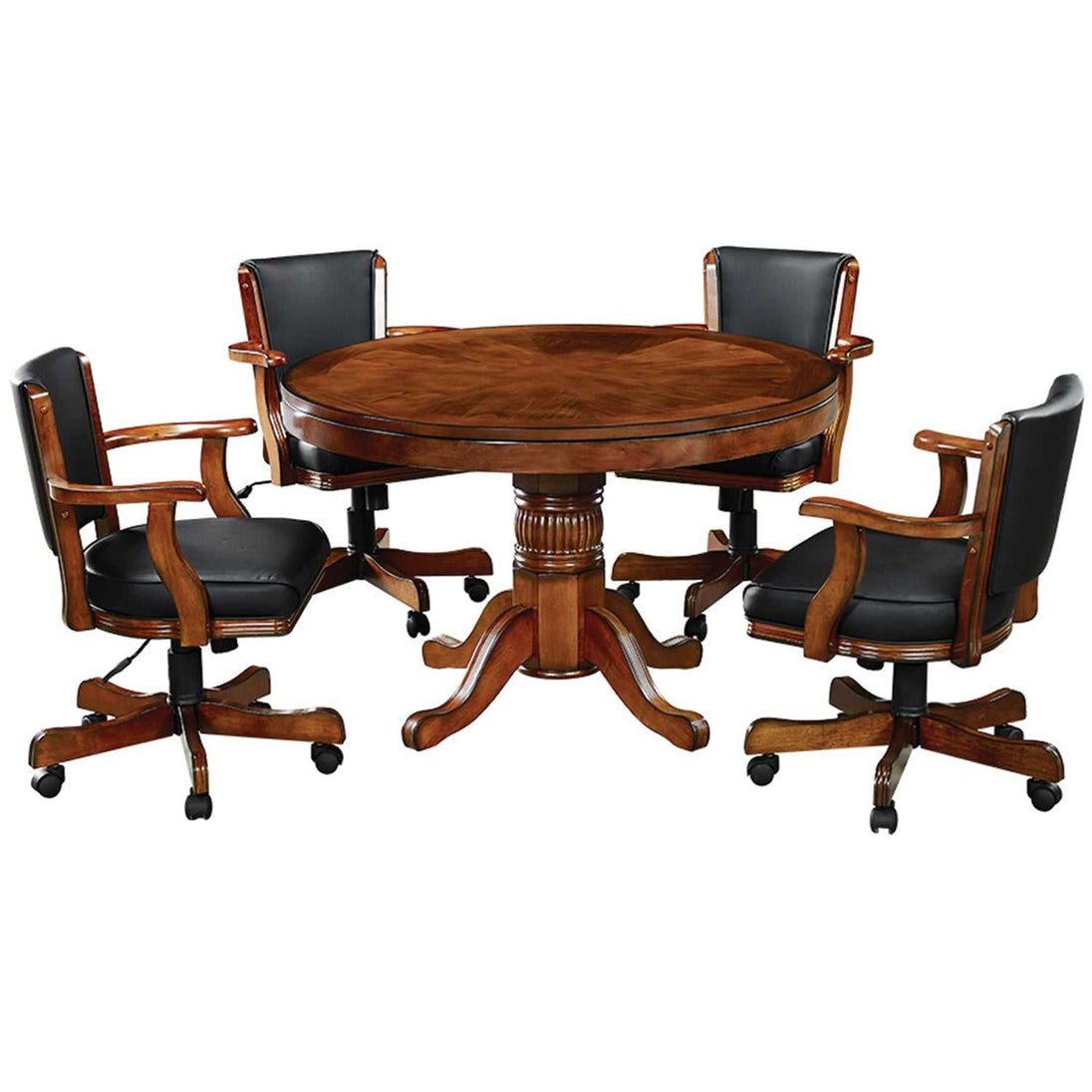 48" 3-in-1 Round Poker Table – Dining, Gaming & Storage in One Game Table