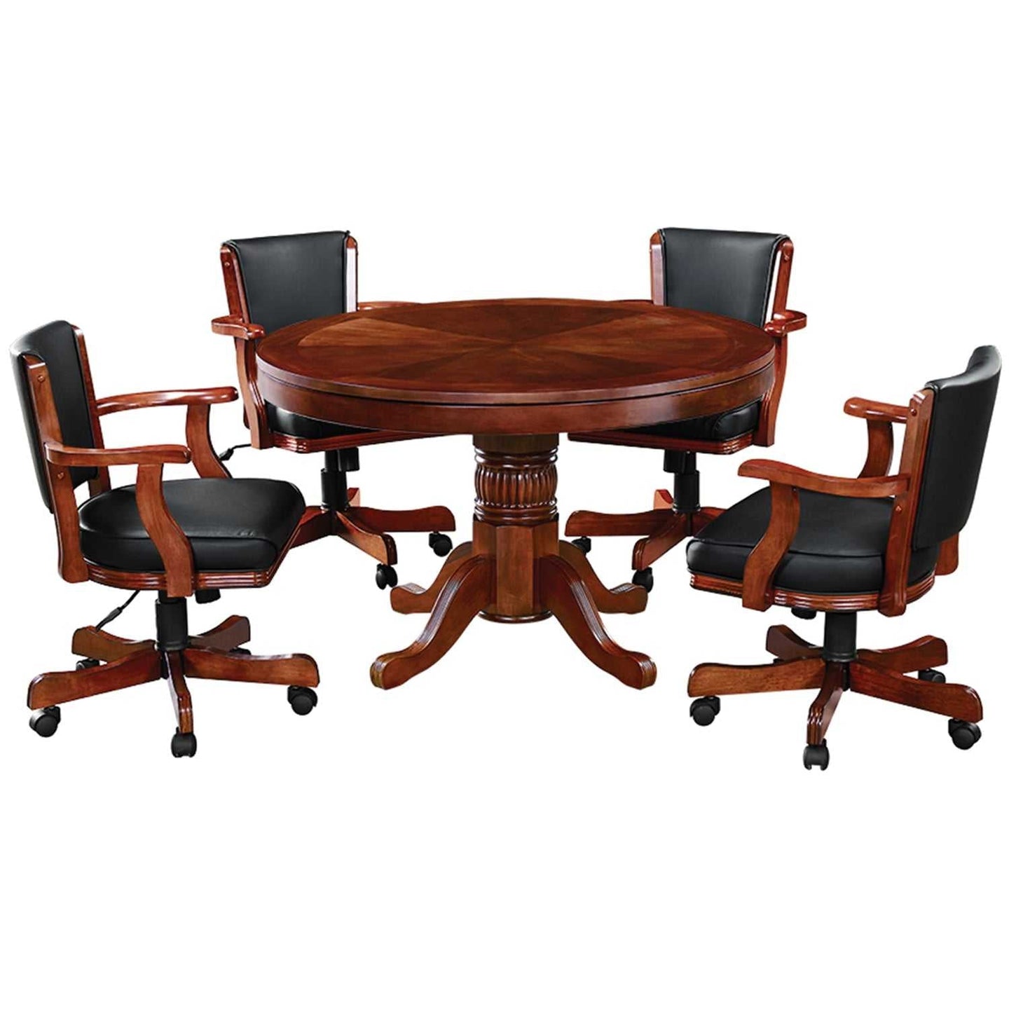 48" 3-in-1 Round Poker Table – Dining, Gaming & Storage in One Game Table