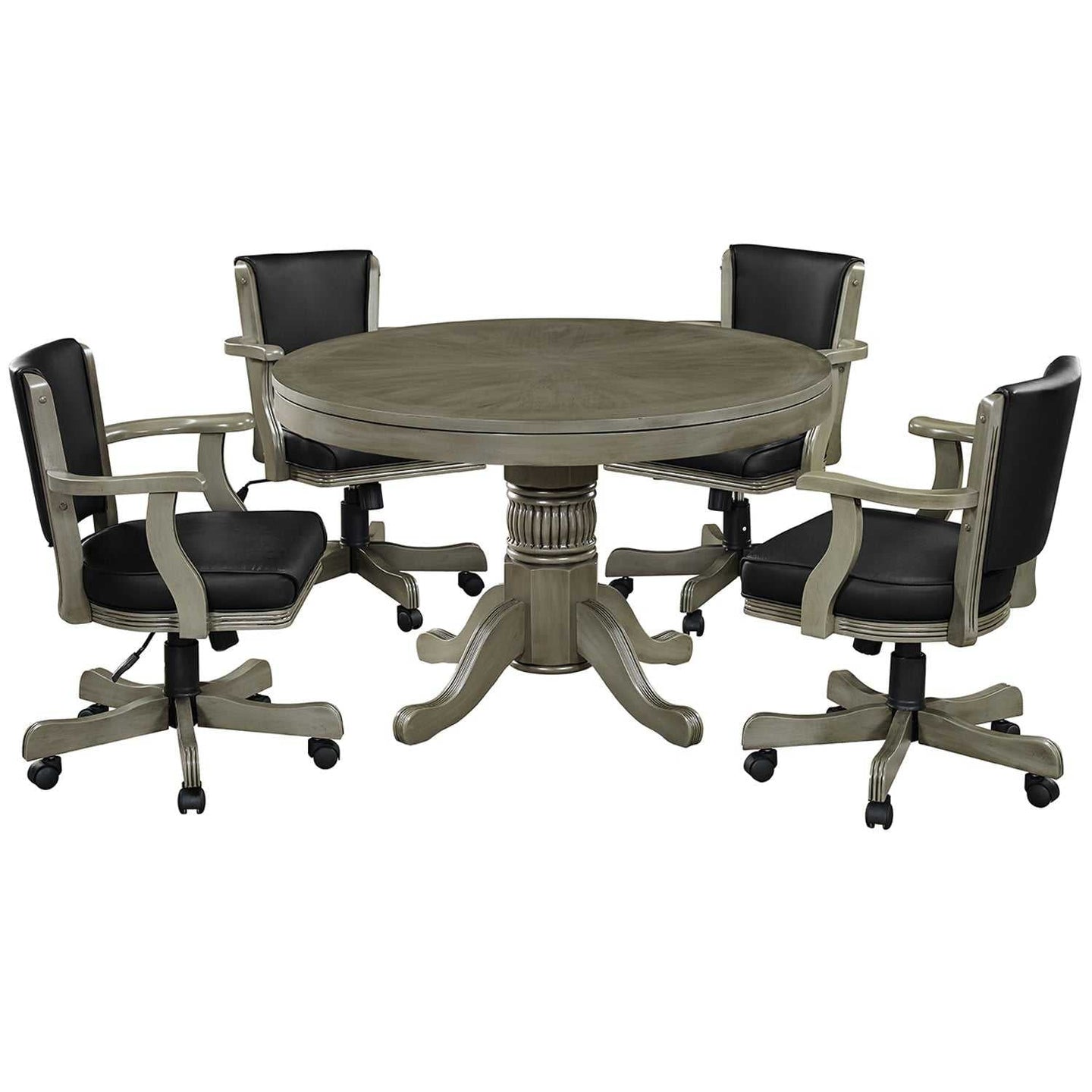48" 3-in-1 Round Poker Table – Dining, Gaming & Storage in One Game Table