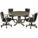 48" 3-in-1 Round Poker Table – Dining, Gaming & Storage in One Game Table