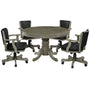 48" 3-in-1 Round Poker Table – Dining, Gaming & Storage in One Game Table