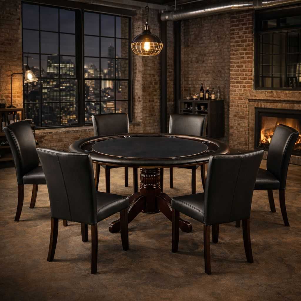 60" Premium Poker & Dining Table – Convertible Casino Table for Home game table