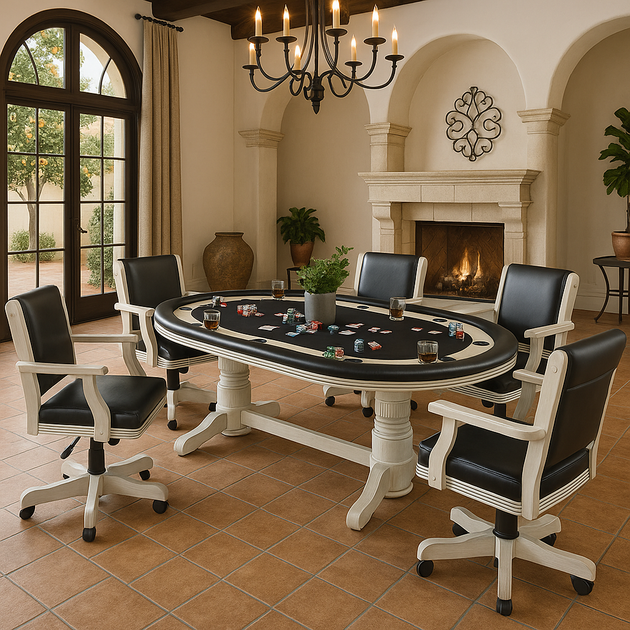 80" Texas Hold’em Poker Table (84" with Optional Dining Top) game table