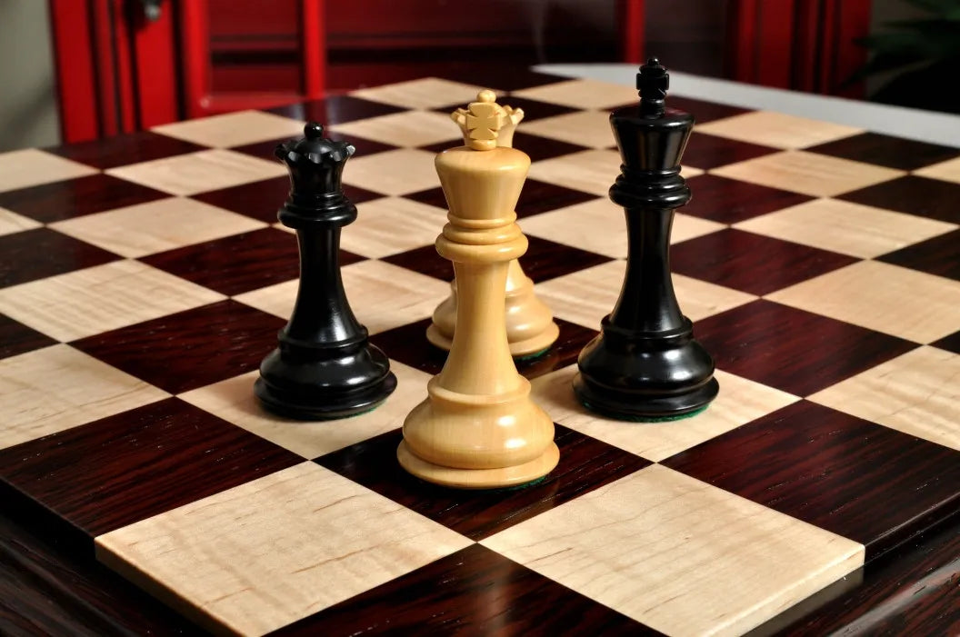 Signature Contemporary II Chess Board - African Palisander/ Curly Maple - 2.5" Squares