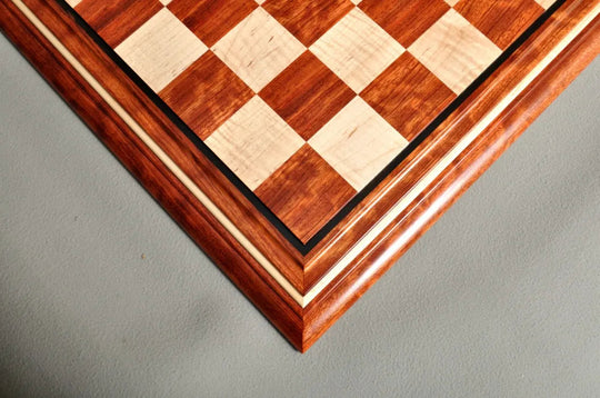 Signature Contemporary II Chess Board - Bubinga/ Curly Maple - 2.5" Squares