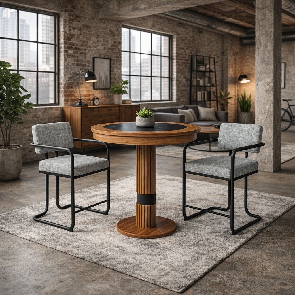 Pub Table Prop RAM Game Room - Prohibition Pub Table with stool set (2 chairs)