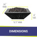 OC Outdoorscapes 26" x 26" Square Black Marble Fire Bowl - Natural Gas