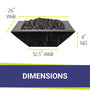 OC Outdoorscapes 26" x 26" Square Black Marble Fire Bowl - Natural Gas