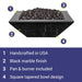 OC Outdoorscapes 26" x 26" Square Black Marble Fire Bowl - Natural Gas