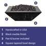 OC Outdoorscapes 26" x 26" Square Black Marble Fire Bowl - Natural Gas