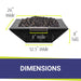 OC Outdoorscapes 26" x 26" Square Black Marble Fire & Water Bowl - Natural Gas