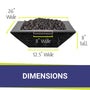 OC Outdoorscapes 26" x 26" Square Black Marble Fire & Water Bowl - Natural Gas