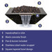 OC Outdoorscapes 26" x 26" Square Black Marble Fire & Water Bowl - Natural Gas