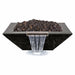 OC Outdoorscapes 26" x 26" Square Black Marble Fire & Water Bowl - Natural Gas