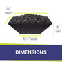 OC Outdoorscapes 26" x 26" Square Carbon Black Fire Bowl - Natural Gas