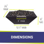 OC Outdoorscapes 26" x 26" Square Carbon Black Fire & Water Bowl - Natural Gas