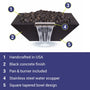 OC Outdoorscapes 26" x 26" Square Carbon Black Fire & Water Bowl - Natural Gas