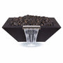 OC Outdoorscapes 26" x 26" Square Carbon Black Fire & Water Bowl - Natural Gas