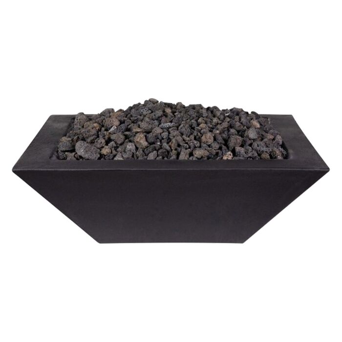 OC Outdoorscapes 26" x 26" Square Carbon Black Fire Bowl - Natural Gas