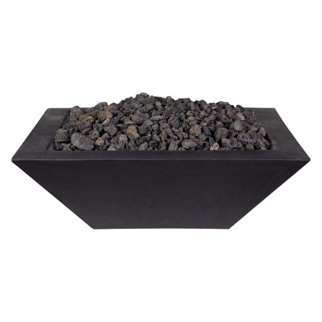 OC Outdoorscapes 26" x 26" Square Carbon Black Fire Bowl - Natural Gas