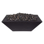 OC Outdoorscapes 26" x 26" Square Carbon Black Fire Bowl - Natural Gas