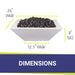 OC Outdoorscapes 26" x 26" Square Classic White Fire Bowl - Natural Gas
