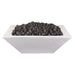 OC Outdoorscapes 26" x 26" Square Classic White Fire Bowl - Natural Gas