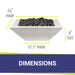 OC Outdoorscapes 26" x 26" Square Don Wave Fire Bowl - Natural Gas