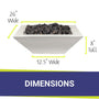 OC Outdoorscapes 26" x 26" Square Don Wave Fire Bowl - Natural Gas
