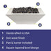 OC Outdoorscapes 26" x 26" Square Don Wave Fire Bowl - Natural Gas